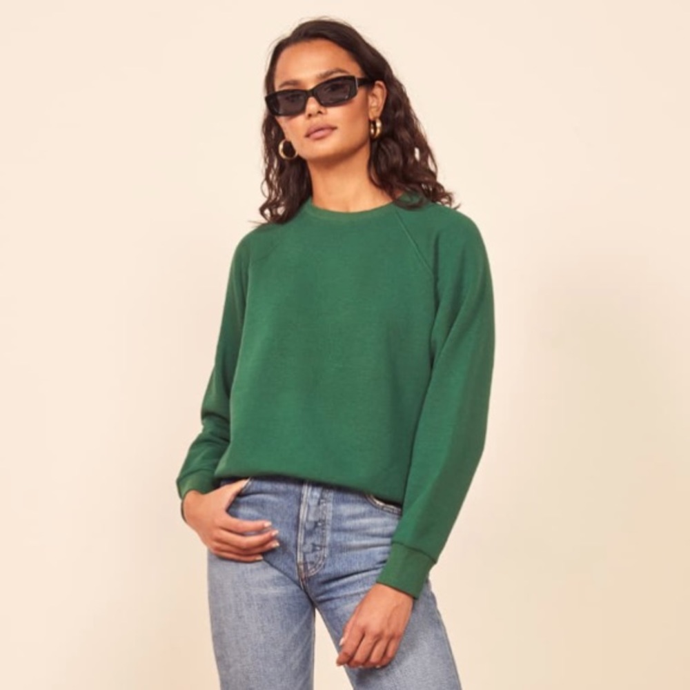 Reformation Rio Classic sweatshirt in pine small